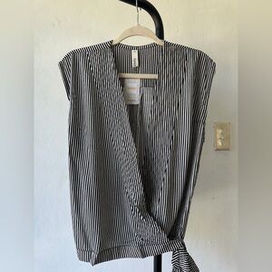 Valija Wraparound Striped Blouse